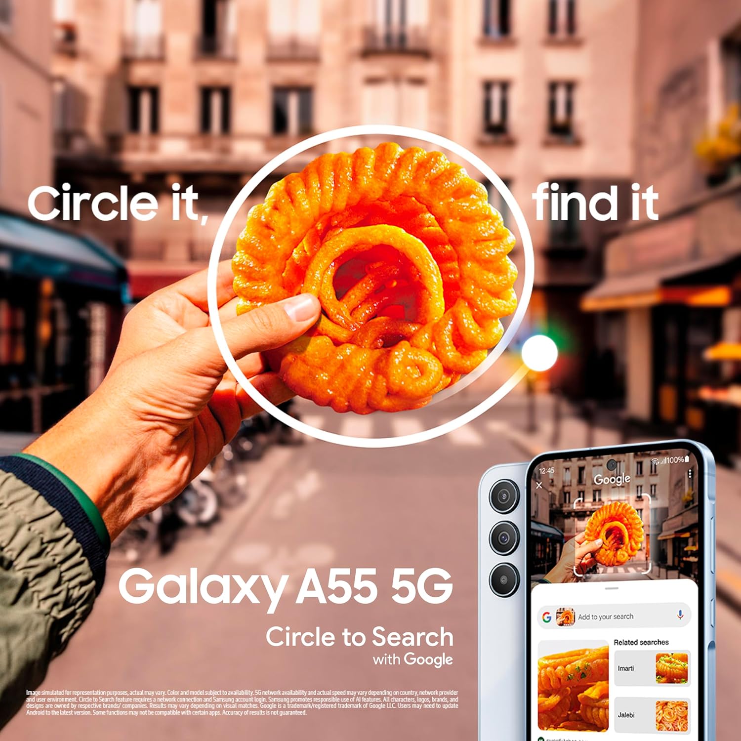 Samsung Galaxy A55 5G (Awesome Navy, 8GB RAM, 128GB Storage) | AI | Metal Frame | 50 MP Main Camera (OIS) | Super HDR Video| Nightography | IP67 | Corning Gorilla Glass Victus+ | sAMOLED Display - Image 3
