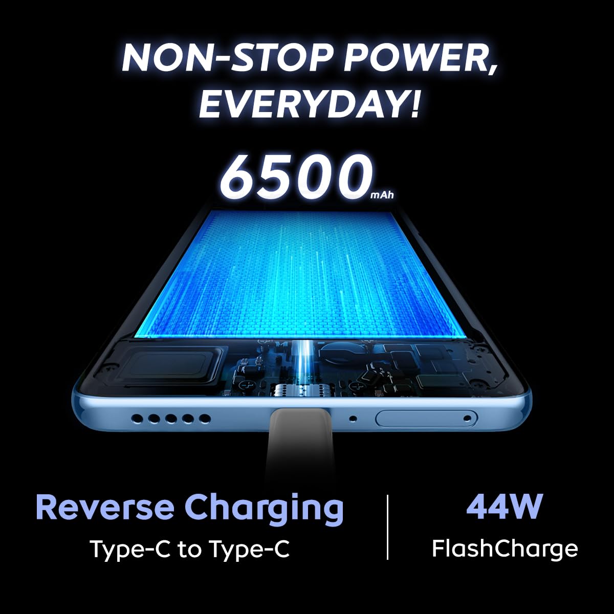 iQOO Z10x 5G (Titanium, 8GB RAM, 256GB Storage) | 6500 mAh Large Capacity Battery | Dimensity 7300 Processor | Military-Grade Durability - Image 3