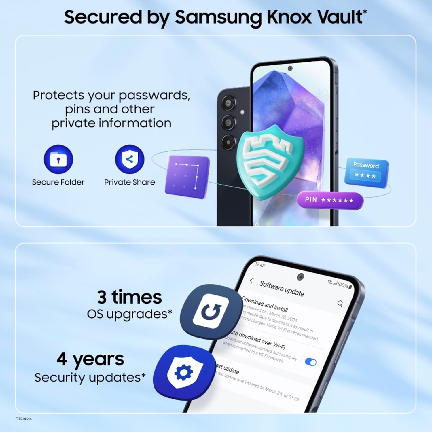 Samsung Galaxy A55 5G (Awesome Navy, 8GB RAM, 256GB Storage) | AI | Metal Frame | 50 MP Main Camera (OIS) | Super HDR Video| Nightography | IP67 | Corning Gorilla Glass Victus+ | sAMOLED Display - Image 10