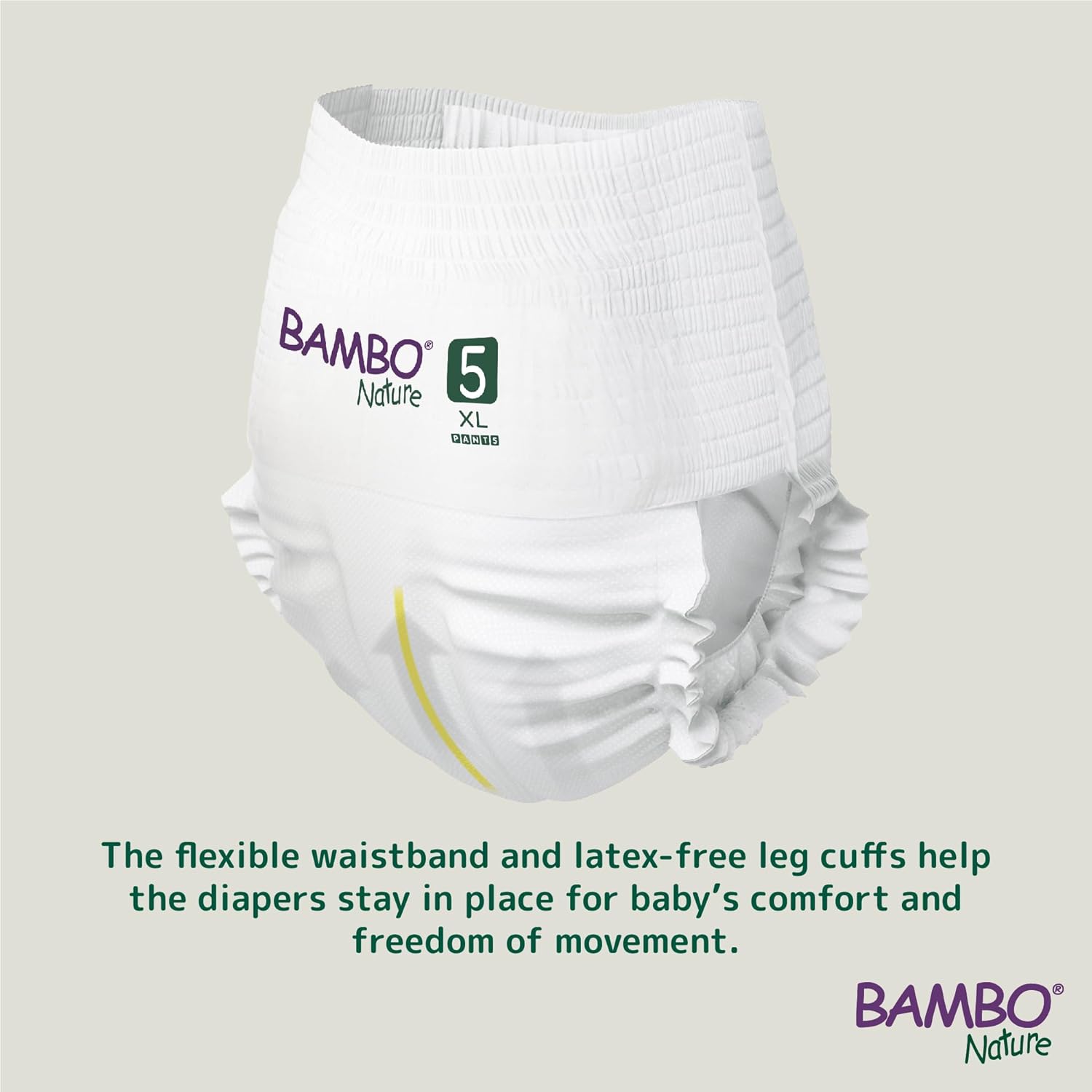 Bambo Nature Premium Baby Pants Diapers for Kids XL Size (11-17 Kgs), Super Absorbent, Breathable, Extra Soft, Dermatologically Tested, Hypoallergenic Infant Nappies With Wetness Indicator, 95 Count - Image 3