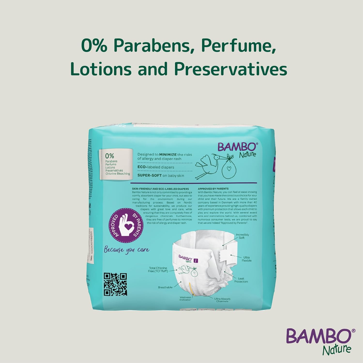 Bambo Nature Premium Baby Tape Diapers for New Born Baby XS Size (2-4 Kgs) - Super Absorbent, Breathable, Extra Soft, Dermatologically Tested, Hypoallergenic Nappies With A Wetness Indicator, 22 Count - Image 7