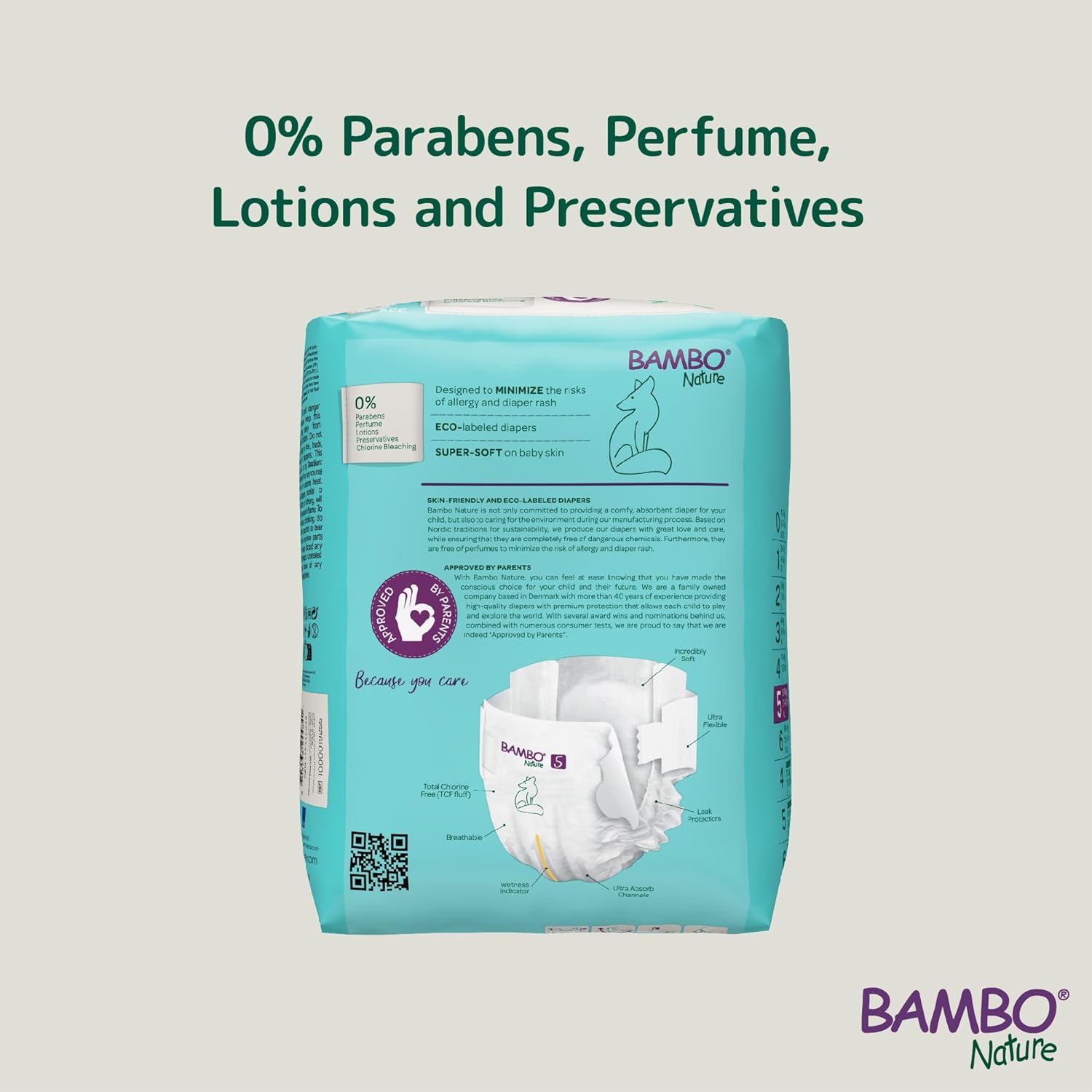 Bambo Nature Premium Baby Tape Diapers for Baby XL Size (12-18 Kgs), Super Absorbent, Breathable, Extra Soft, Dermatologically Tested, Hypoallergenic Infant Nappies With Wetness Indicator, 22 Count - Image 7