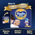 New Mamypoko Pants Premium All Night Absorb| Pant Style Baby Diapers Medium Size(M), 70 Count, Ideal for 7-12Kgs|1 Diaper= Upto All Night Absorption now with 10% increased power|Wider Crisscross Sheet|Gentle Coco Care| 12hr Leakage Protection| Prevents Heaviness. - Image 2