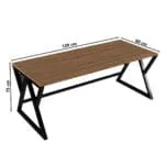 Riyan Luxiwood Daffodil Computer Table in Engineered Wood with Flat Surface, Multi-Usage Laptop Desk & Home Office, Desk Sturdy Gaming Table (Beige, Medium) - Image 2