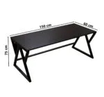 Riyan Luxiwood Daffodil Computer Table in Engineered Wood with Flat Surface, Multi-Usage Laptop Desk & Home Office, Desk Sturdy Gaming Table (Brown, Large) - Image 2