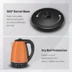 Wipro Vesta 1.8 Litre SS Kettle with Keep warm Function | Auto cut off | Dry Boil Protection & Over Heat Protection | 2 Years Warranty (SS, 1500 Watt) - Image 4