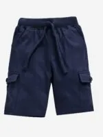 KiddoPanti Boys Knit Solid Cargo Shorts Pack of 2 | 100% Cotton | Comfortable Rib Waistband | 2 Front Pockets & 2 Cargo Pockets | Sport Bermuda Half Pant for Boys - Image 3