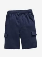 KiddoPanti Boys Knit Solid Cargo Shorts Pack of 2 | 100% Cotton | Comfortable Rib Waistband | 2 Front Pockets & 2 Cargo Pockets | Sport Bermuda Half Pant for Boys - Image 4