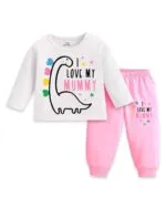 Kuchipoo Girls Regular Fit Cotton T-Shirts and Pyjamas Clothing Set-Pack of 3 - Image 5