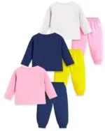 Kuchipoo Girls Regular Fit Cotton T-Shirts and Pyjamas Clothing Set-Pack of 3 - Image 2