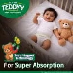 TEDDYY Easy Baby L Size Diaper Pant Style | 62 Count (Large) | 9–14 kg (Pack of 1) | Long Protection Hours | Anti-Bacterial | Airy Breathable Fit | Rapid Soaker Channels & Wetness Indicator - Image 2