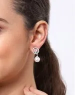 CLARA 925 Sterling Silver Dante Pearl Pendant Earrings Chain Jewellery Set - Image 6