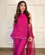 LookMark Women's Rayon Printed Kurta Set with Dupatta Kurti with Pants Ethnic Traditional Outfit - Image 3