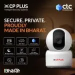 CP PLUS 3MP Smart Wi-Fi CCTV Camera | 360° Pan & Tilt | CTC Cyber Secure Tech | View & Talk | Smart Detection Suite | Night Vision | Cloud Storage | Supports OK Google | CP-E35Q - Image 2