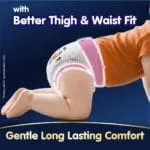 New Mamypoko Pants Premium All Night Absorb| Pant Style Baby Diapers Large Size(L), 62 Count, Ideal for 9-14Kgs|1 Diaper= Upto All Night Absorption now with 10% increased power|Wider Crisscross Sheet|Gentle Coco Care| 12hr Leakage Protection| Prevents Heaviness. - Image 5