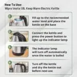 Wipro Vesta 1.8 Litre SS Kettle with Keep warm Function | Auto cut off | Dry Boil Protection & Over Heat Protection | 2 Years Warranty (SS, 1500 Watt) - Image 5