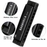 Harmonica Mouth Organ C Key 10 Hole 20 Tone | Professional Blues Harmonica with Titanium Copper Core | Portable Musical Instrument for Beginners Kids & Adults | Clear Sound Durable Build - Image 4