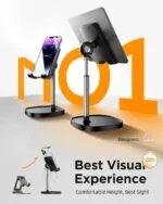 LISEN Cell Phone Stand, Angle Height Adjustable Phone Stand for Desk, Thick Case Friendly Phone Holder Stand, Taller iPhone Stand Compatible with All Mobile Phones,iPhone,Switch,iPad,Tablet(4-10in) - Image 6