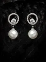 CLARA 925 Sterling Silver Dante Pearl Pendant Earrings Chain Jewellery Set - Image 2