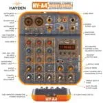 HAYDEN HY-A4 4-Channel Mixer – Professional Audio Mixing Console with Bluetooth, USB Sound Card, 48V Phantom Power, MP3, Phone Live Out, Recording, Podcast, Karaoke, DJ, Streaming & Live Performance - Image 3