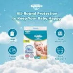 Amazon Brand - Supples Premium Diaper Pants | for Newborn Babies | 80 Diapers | NB/XS | Up to 5 Kg | 12 Hrs Absorption | Cushiony Cotton Soft Fabric | Phthalates-Free | Triple Leak Guard - Image 2