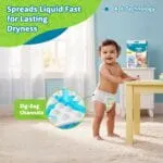 Amazon Brand - Supples Premium Diaper Pants | for Newborn Babies | 80 Diapers | NB/XS | Up to 5 Kg | 12 Hrs Absorption | Cushiony Cotton Soft Fabric | Phthalates-Free | Triple Leak Guard - Image 3