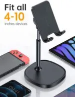 LISEN Cell Phone Stand, Angle Height Adjustable Phone Stand for Desk, Thick Case Friendly Phone Holder Stand, Taller iPhone Stand Compatible with All Mobile Phones,iPhone,Switch,iPad,Tablet(4-10in) - Image 9