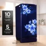Godrej 180L 1Star 5 Years Comprehensive Warranty | New Launch | Advanced Capillary Technology| Jumbo Vegetable Tray| 2.25L Bottle Space Single Door Refrigerator (RD EDGE 205AN WRF PP BL, Pep Blue) - Image 7