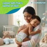 Amazon Brand - Supples Premium Diaper Pants | for Newborn Babies | 80 Diapers | NB/XS | Up to 5 Kg | 12 Hrs Absorption | Cushiony Cotton Soft Fabric | Phthalates-Free | Triple Leak Guard - Image 6