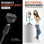 WeCool 4 in 1 Mini Selfie Stick for Mobile, Tripod Stand with One-Click Auto OpenLegs, Premium Aluminum Build 5Section Telescopic Pole, 360°Rotation,Rechargeable Remote, Pocket-size for Travel,Vloging - Image 7