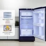 Godrej 180L 1Star 5 Years Comprehensive Warranty | New Launch | Advanced Capillary Technology| Jumbo Vegetable Tray| 2.25L Bottle Space Single Door Refrigerator (RD EDGE 205AN WRF PP BL, Pep Blue) - Image 6