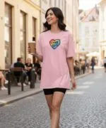 SHODOX® Women’s Cotton Blend Oversized Drop Shoulder Printed T-Shirt | Soft, Breathable & Light Weight | Loose Fit Stylish Top for Girls with Premium Graphic Print - Image 4