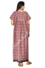 Kuruti B Sheets Nighty for Women Cotton Combo (Pack of 2) Nighty Gown Round Neck Short Sleeves Jaipuri Maxi Gown Printed Free Size - Image 7