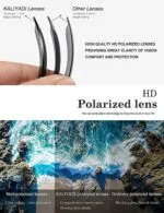 Club Master Men's Classic Black Plastic Adult Oval Sunglasses with Black Polarized UV Protection Lens - Image 3