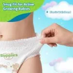 Amazon Brand - Supples Premium Diaper Pants | for Newborn Babies | 80 Diapers | NB/XS | Up to 5 Kg | 12 Hrs Absorption | Cushiony Cotton Soft Fabric | Phthalates-Free | Triple Leak Guard - Image 8