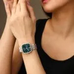 Carlton London Chelsea Women Stainless Steel Analog Watch | Silver Waterproof Watches for Women Girls Ladies | Luxury Square Watch | Fashionable Trendy Quartz Movement Wrist Watch - Image 2