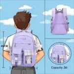 Tinytot 30 Litre Japanese Korean Style School Bag Water-Resistant Laptop & Travel Backpack - Unisex Large 18 Inches Multipurpose Student Backpack for Boys & Girls, Men & Women - Image 4