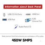 Desktop Computer Set with i5 3470, 8GB RAM, 256GB SSD, 22-inch Monitor, Keyboard, Mouse, WiFi, Speakers, Windows 11, Black Full Set | 2 Year Warranty - Image 5