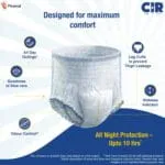 CIR Adult Diaper Pants Style | Adult Diaper Medium Size (M)|Waist (75-100 cm|30”- 40”) |10 hr Absorption-Protection | Unisex with Wetness Indicator | Odour Control | Goodness of Aloe Vera | 20 Units - Image 4