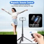 WeCool S7 Pro Long Selfie Stick with Tripod Stand 69"/177cm, 360 Degree Rotation Selfie Stick Tripod, Magnetic Remote with ABS+Aluminum Body, Auto Pop Open for Hands-Free Photo & Live Video Shoot - Image 6