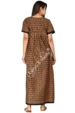 Kuruti B Sheets Nighty for Women Cotton Combo (Pack of 2) Nighty Gown Round Neck Short Sleeves Jaipuri Maxi Gown Printed Free Size - Image 8
