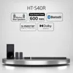 Sony HT-S40R Real 5.1ch Dolby Audio Soundbar for TV with Subwoofer & Wireless Rear Speakers, 5.1ch Home Theatre System (600W, Bluetooth & USB Connectivity, HDMI & Optical Connectivity, Sound Mode) - Image 2
