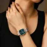 Carlton London Chelsea Women Stainless Steel Analog Watch | Silver Waterproof Watches for Women Girls Ladies | Luxury Square Watch | Fashionable Trendy Quartz Movement Wrist Watch - Image 6
