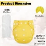 GLUN® Reusable Baby Cloth Diapers Combo, Pack of 2 Shiny Blue Colour Comfort & Protection, Leakproof & High Absorption - Image 6