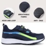 TRASE Sports Shoes for Kids | Running Shoes for Boys & Girls with Hook & Loop | Anti-Skid Comfortable Lightweight Footwear with Breathable Fabric - Image 2
