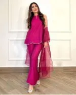 LookMark Women's Rayon Printed Kurta Set with Dupatta Kurti with Pants Ethnic Traditional Outfit - Image 2