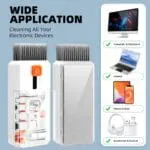 Keyboard Cleaning Kit Laptop Cleaner, 10-in-1 Computer Screen Cleaning Brush Tool, Multi-Function PC Electronic Cleaner Kit Spray for iPad iPhone Pro, Earbuds, Camera Monitor, All-in-one with Patent - Image 7