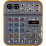 HAYDEN HY-A4 4-Channel Mixer – Professional Audio Mixing Console with Bluetooth, USB Sound Card, 48V Phantom Power, MP3, Phone Live Out, Recording, Podcast, Karaoke, DJ, Streaming & Live Performance - Image 4