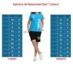 KYDA KIDS® Girls 100% Pure Cotton Clothing Set | T-Shirt & Shorts Co-Ord | Premium Chest Printed Top | Soft Comfortable Summer Wear | Casual Kids Outfit - Image 4