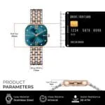 Carlton London Chelsea Women Stainless Steel Analog Watch | Silver Waterproof Watches for Women Girls Ladies | Luxury Square Watch | Fashionable Trendy Quartz Movement Wrist Watch - Image 7